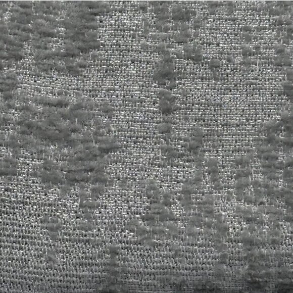 Rachel Zoe Luxury Gray Silver Chenille SHOWER CURTAIN Holidays Christmas Elegant - Picture 4 of 10